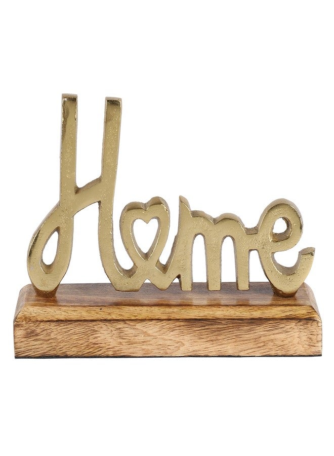 HEYEARTH Words Home Sign Decor | Metal Word Sign Board Centerpiece | Home Decor For Living Room, Bedroom, Kitchen (Gold, 7.8 x 2.2 x 5 Inches) - Image 2